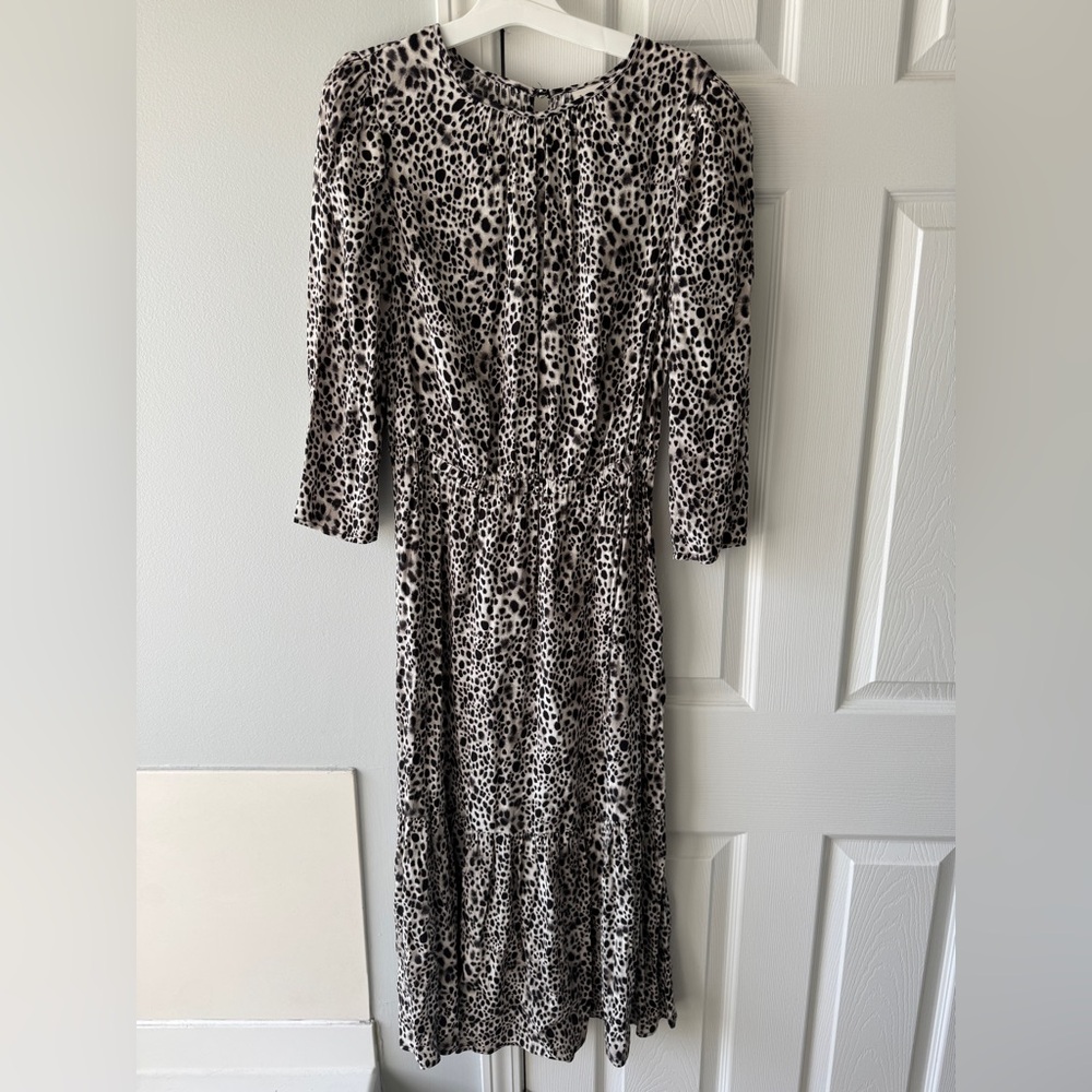 Leopard Print Midi Dress